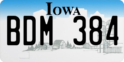 IA license plate BDM384
