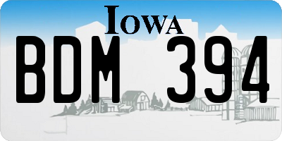 IA license plate BDM394