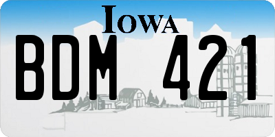 IA license plate BDM421