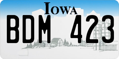 IA license plate BDM423