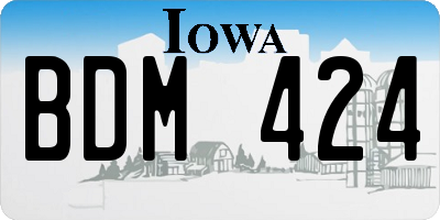 IA license plate BDM424