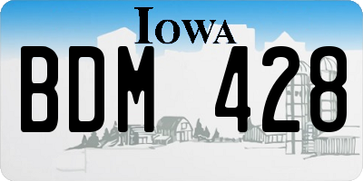 IA license plate BDM428