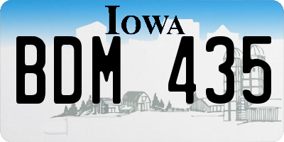 IA license plate BDM435