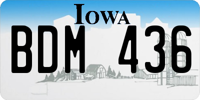 IA license plate BDM436