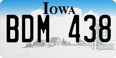 IA license plate BDM438