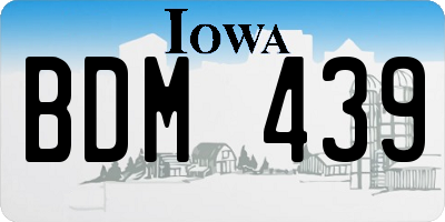 IA license plate BDM439