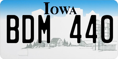 IA license plate BDM440