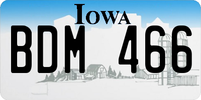 IA license plate BDM466