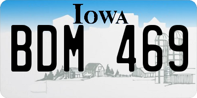 IA license plate BDM469
