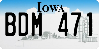 IA license plate BDM471