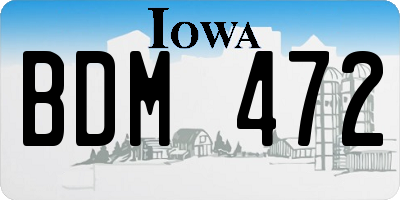 IA license plate BDM472