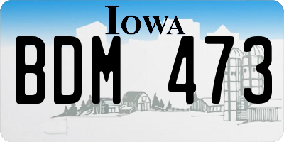 IA license plate BDM473