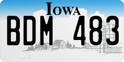 IA license plate BDM483