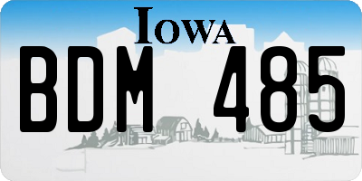 IA license plate BDM485