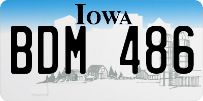 IA license plate BDM486