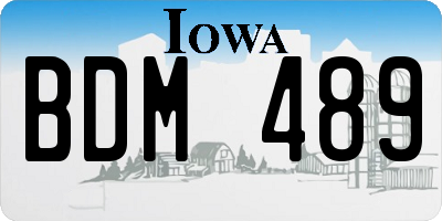 IA license plate BDM489