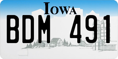 IA license plate BDM491
