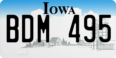 IA license plate BDM495