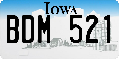 IA license plate BDM521