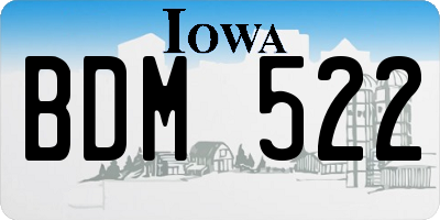 IA license plate BDM522