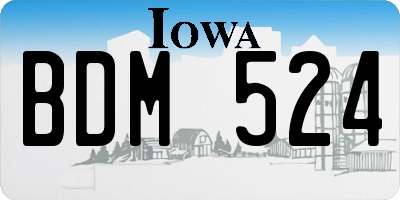 IA license plate BDM524
