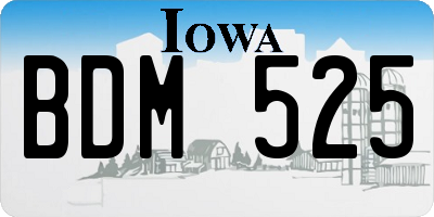 IA license plate BDM525