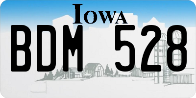 IA license plate BDM528