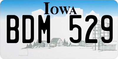IA license plate BDM529