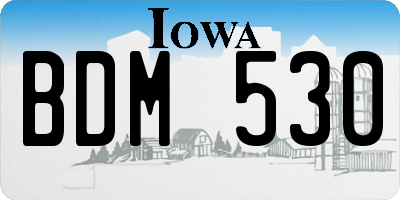 IA license plate BDM530