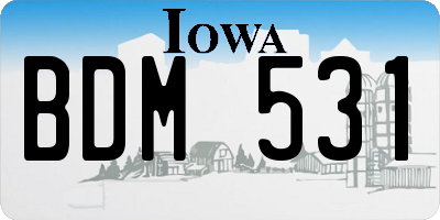 IA license plate BDM531