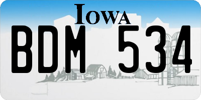IA license plate BDM534