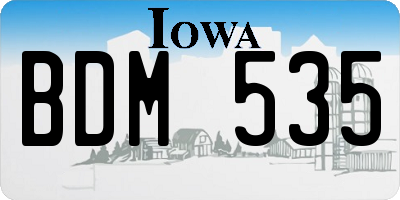 IA license plate BDM535