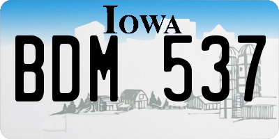 IA license plate BDM537