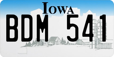 IA license plate BDM541