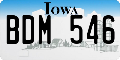 IA license plate BDM546