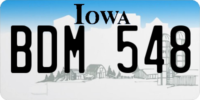 IA license plate BDM548