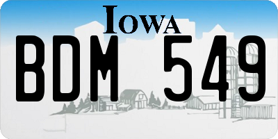 IA license plate BDM549