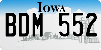 IA license plate BDM552