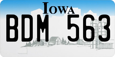 IA license plate BDM563