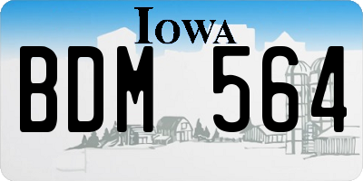 IA license plate BDM564