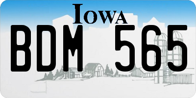 IA license plate BDM565
