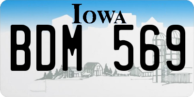 IA license plate BDM569