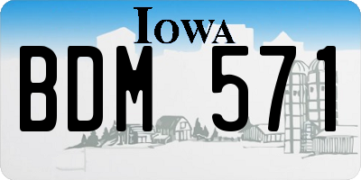 IA license plate BDM571