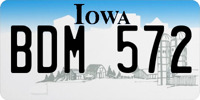 IA license plate BDM572