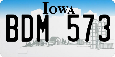 IA license plate BDM573
