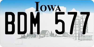 IA license plate BDM577