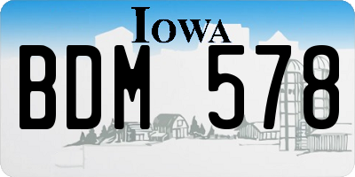 IA license plate BDM578