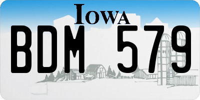 IA license plate BDM579