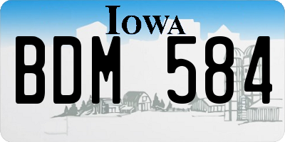IA license plate BDM584