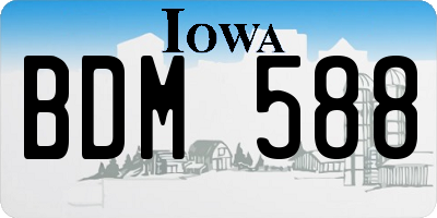 IA license plate BDM588